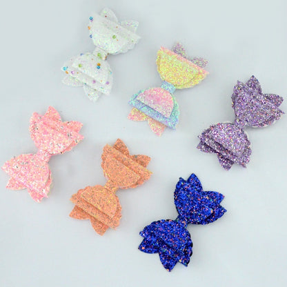 Girl's Hair Accessories - Sequined Double-Layer Bow