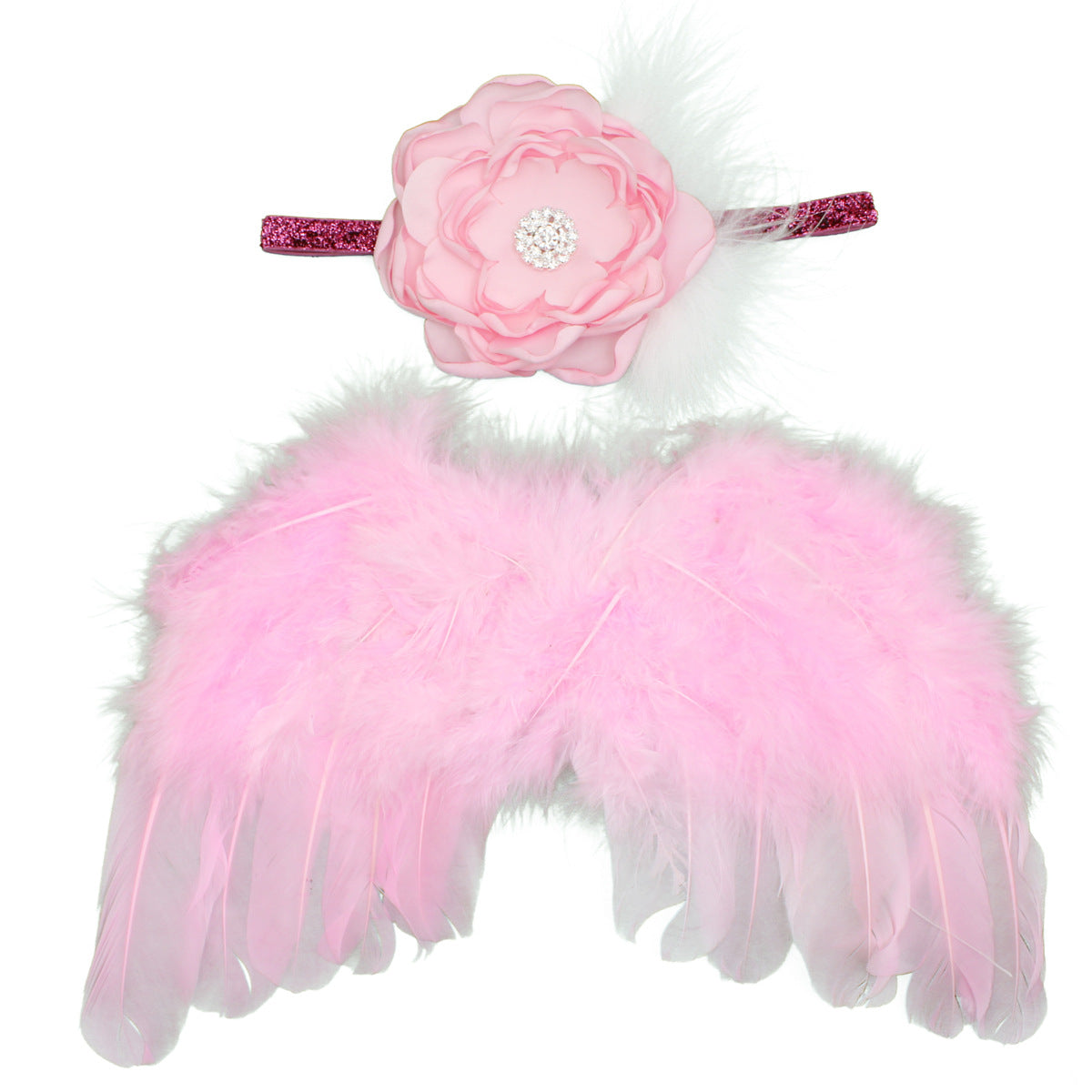 Children's Angel Feather Wings - Hair Accessories Set