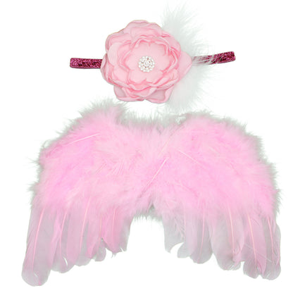Children's Angel Feather Wings - Hair Accessories Set