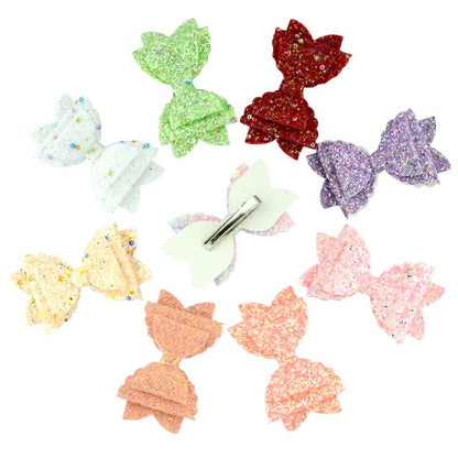 Girl's Hair Accessories - Sequined Double-Layer Bow