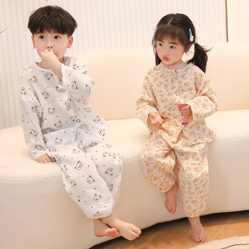 Cartoon Cotton Children's Pajama Set - Cozy Sleepwear