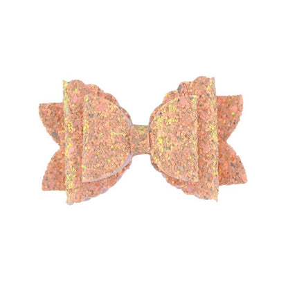 Girl's Hair Accessories - Sequined Double-Layer Bow