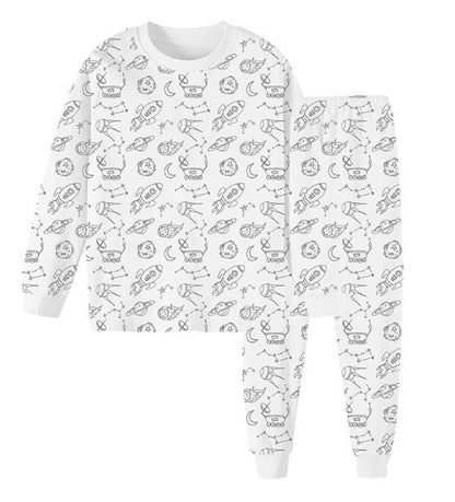 Children's Pajama Set - Stick Figure Design Sleepwear