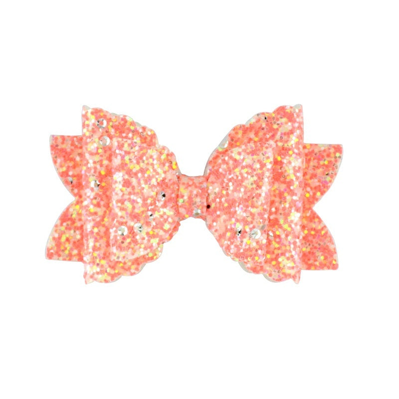 Girl's Hair Accessories - Sequined Double-Layer Bow