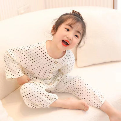 Cartoon Cotton Children's Pajama Set - Cozy Sleepwear