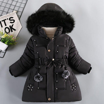 Girls Padded Cotton Jacket - Thickened Winter Coat