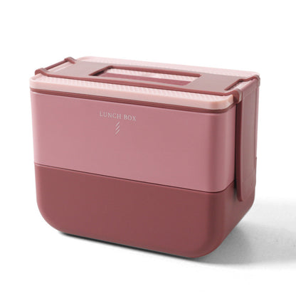 Japanese-Style Lunch Box - Double-Layer Microwave Safe