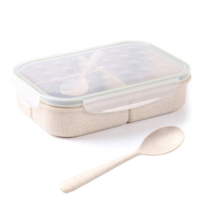 Wheat Straw Divided Lunch Box - Eco-Friendly Bento Box