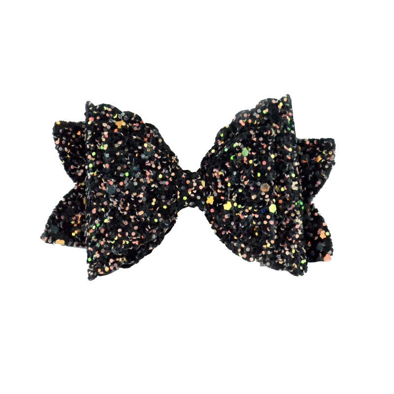 Girl's Hair Accessories - Sequined Double-Layer Bow