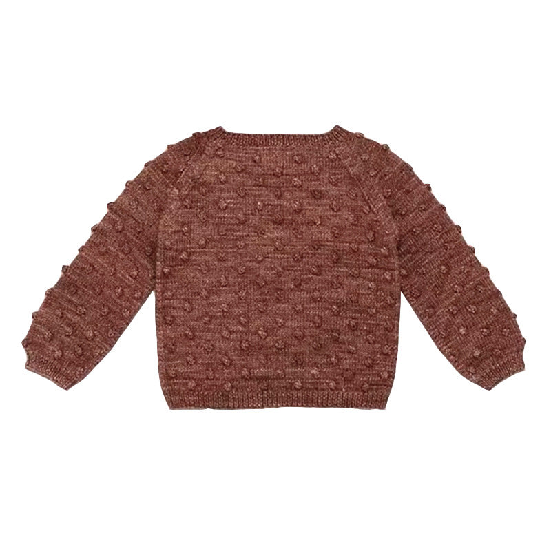 Girls' Popcorn Sweater - Pullover Top for Kids