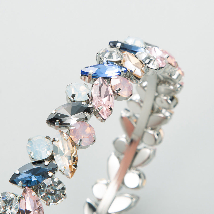 French Retro Headband - Rhinestone Metal Hair Accessory