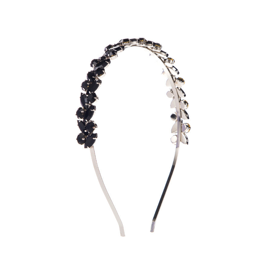 French Retro Headband - Rhinestone Metal Hair Accessory