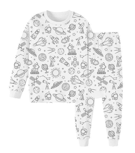 Children's Pajama Set - Stick Figure Design Sleepwear