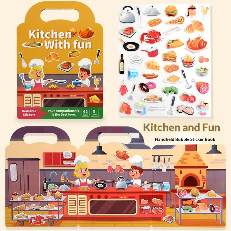 Quiet Book Jelly Stickers - Educational Puzzle Toy for Kids