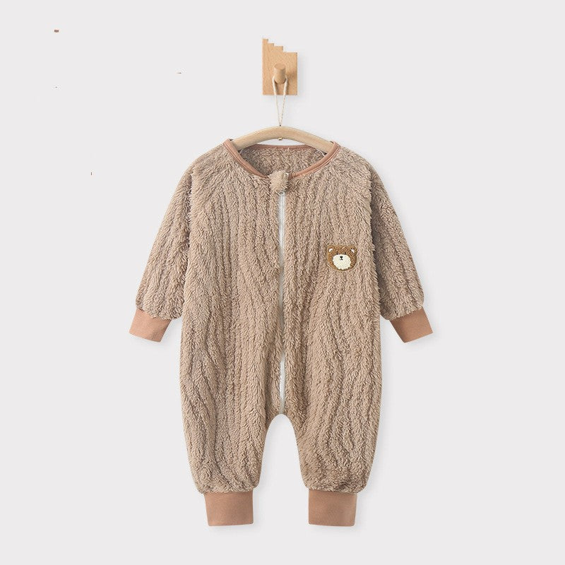Baby's Footed Pajama Warm With Velvet