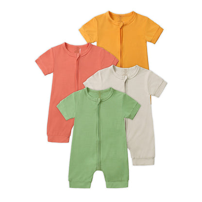 Bamboo Fiber Baby Jumpsuit - Zipper Romper