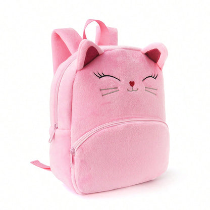 Cartoon Animal Plush Children's Backpack - Kids Bag