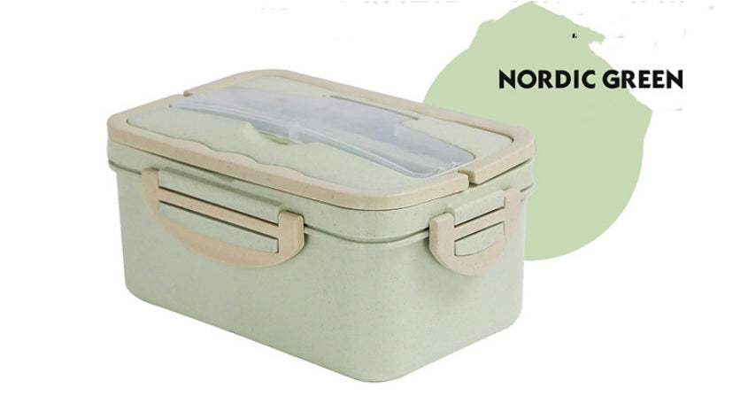 Lunch Box with Spoon & Chopsticks - Microwave Safe