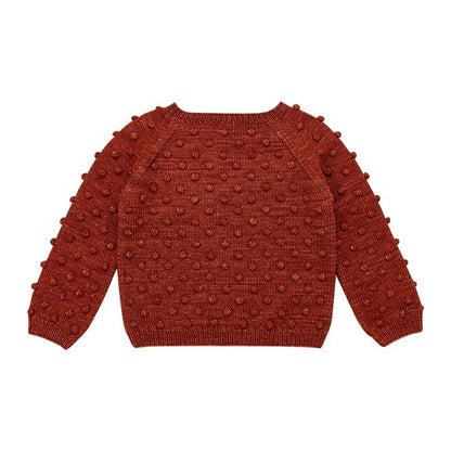 Girls' Popcorn Sweater - Pullover Top for Kids