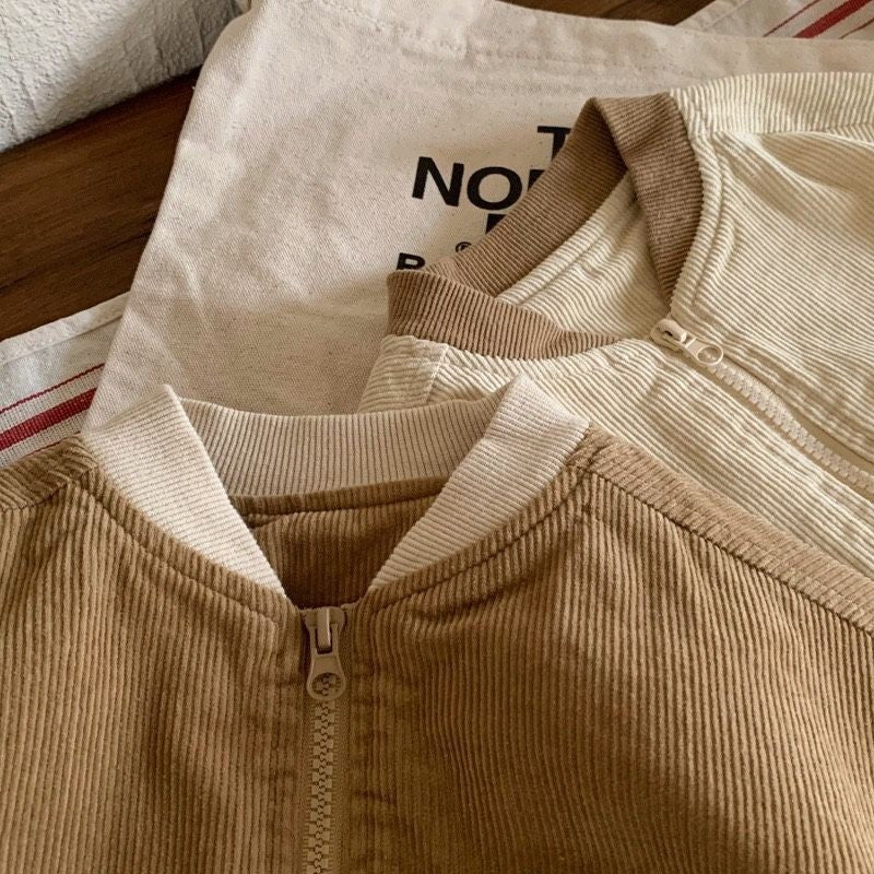 Kids' Corduroy Overcoat - Japanese Korean Spring Jacket