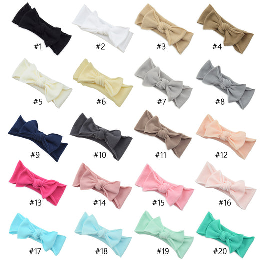 Baby Hair Accessories - Solid Color Knotted Headband